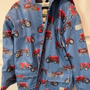Hatley tractor raincoat kids size 6